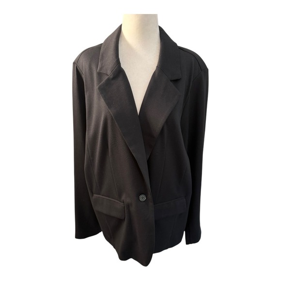 Nordstrom Rack Blazer Jacket Career Office Professional‎ Black 3X NWOT - Picture 1 of 7